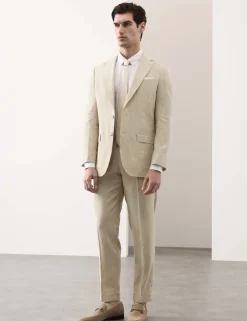 Tailored Fit Linen Rich Jacket