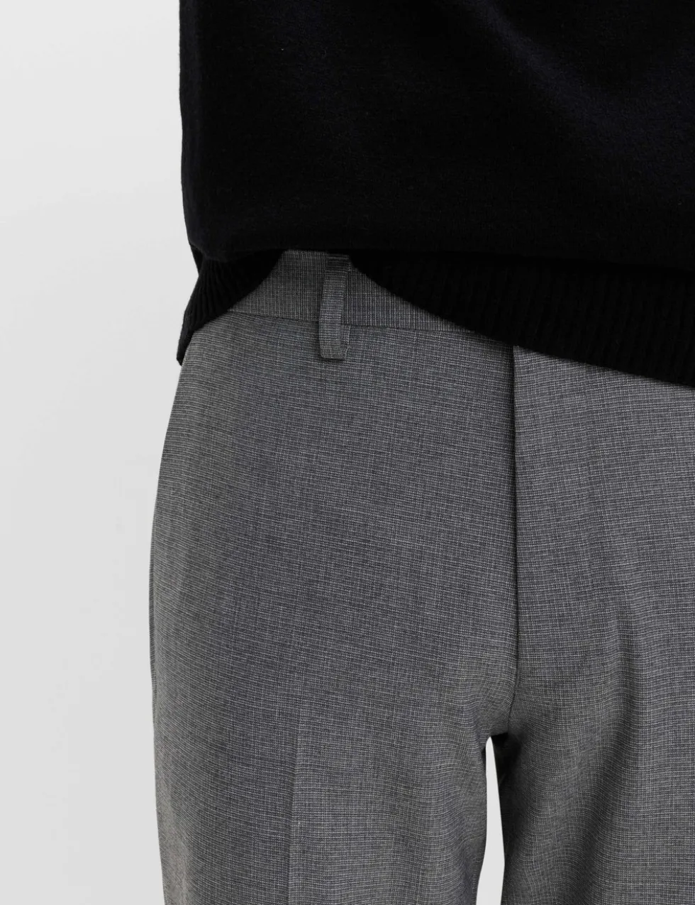 Tailored Fit Micro Grid Trousers