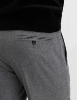 Tailored Fit Micro Grid Trousers