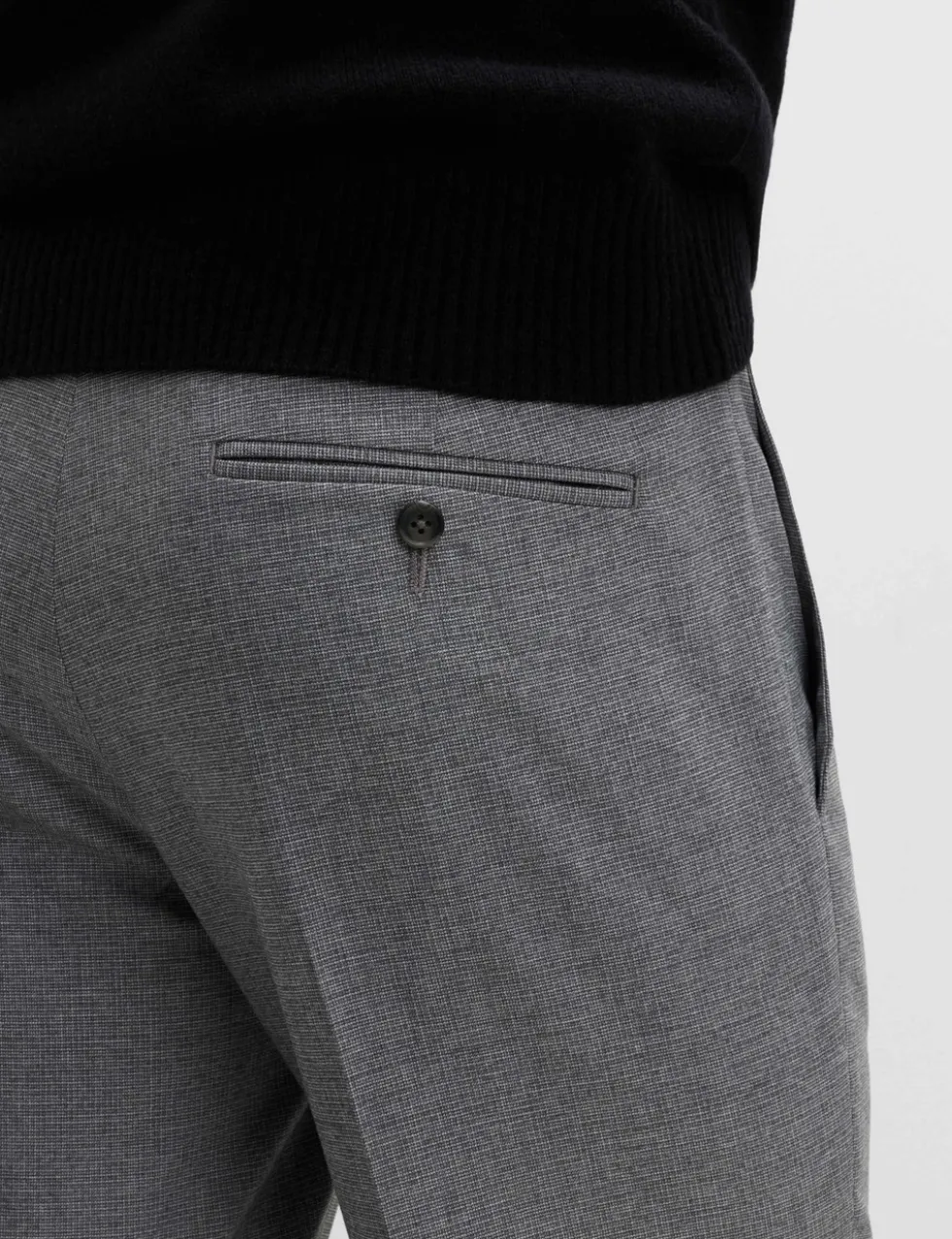 Tailored Fit Micro Grid Trousers