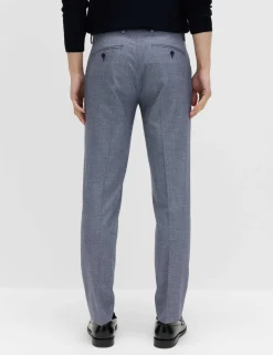 Tailored Fit Micro Grid Trousers