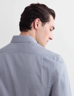 Tailored Fit Pure Cotton Check Shirt