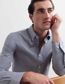 Tailored Fit Pure Cotton Check Shirt