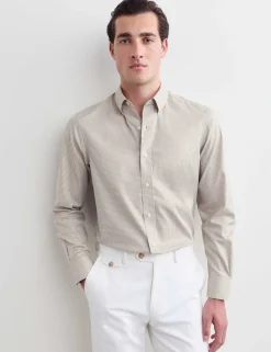 Tailored Fit Pure Cotton Check Shirt