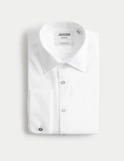 Tailored Fit Pure Cotton Bib Front Dress Shirt