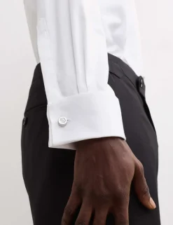 Tailored Fit Pure Cotton Bib Front Dress Shirt