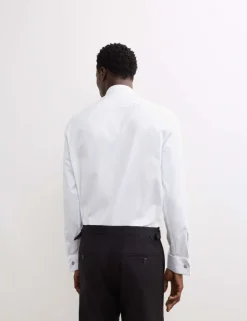 Tailored Fit Pure Cotton Bib Front Dress Shirt