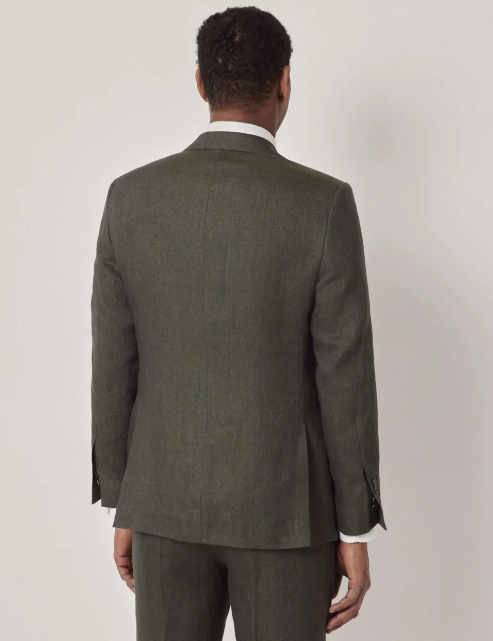 Tailored Fit Pure Italian Linen Suit Jacket