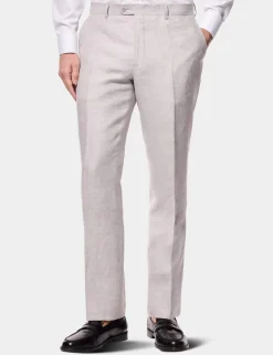 Tailored Fit Pure Linen Single Pleat Trousers