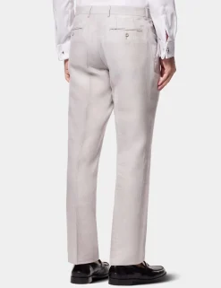 Tailored Fit Pure Linen Single Pleat Trousers