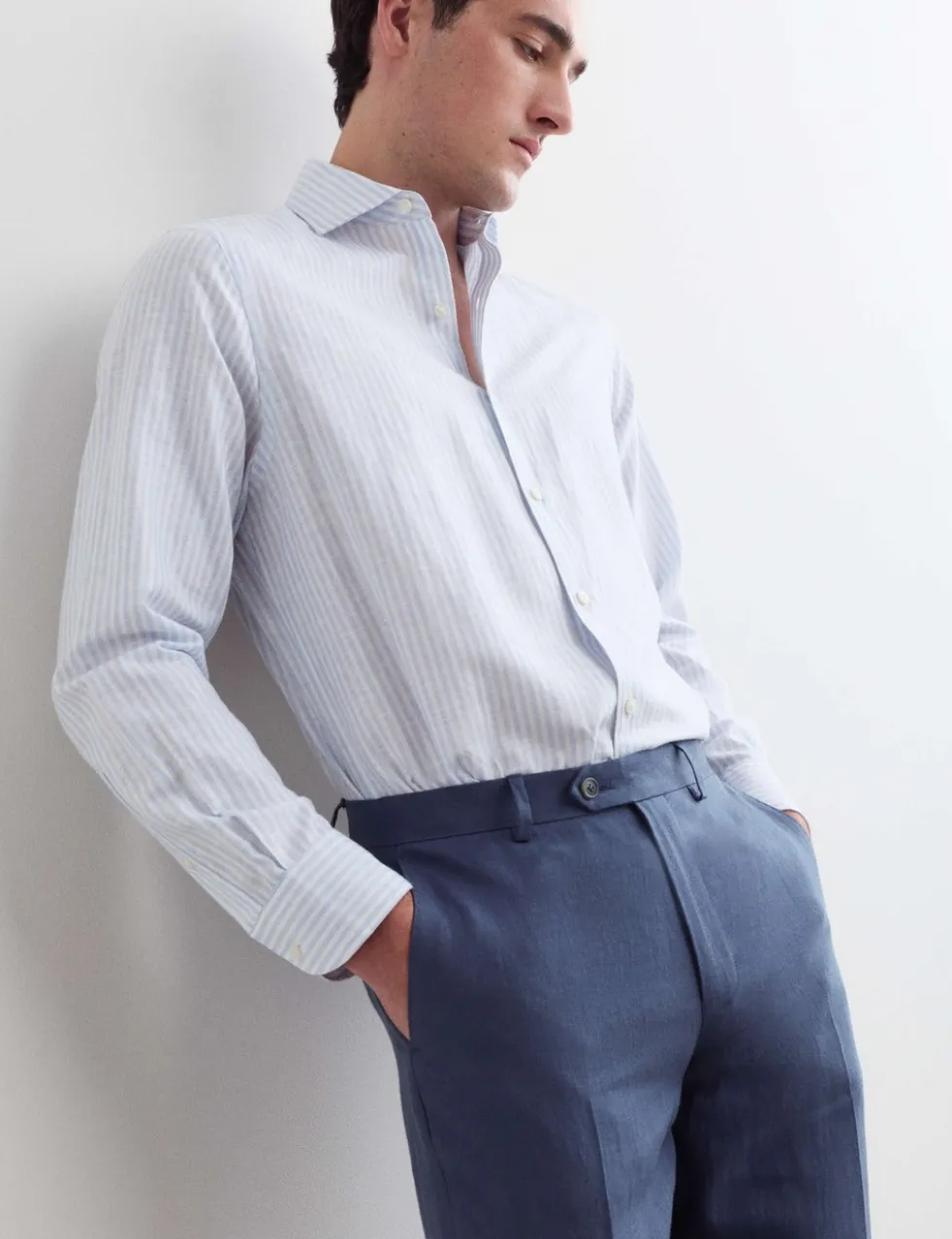 Tailored Fit Pure Linen Trousers