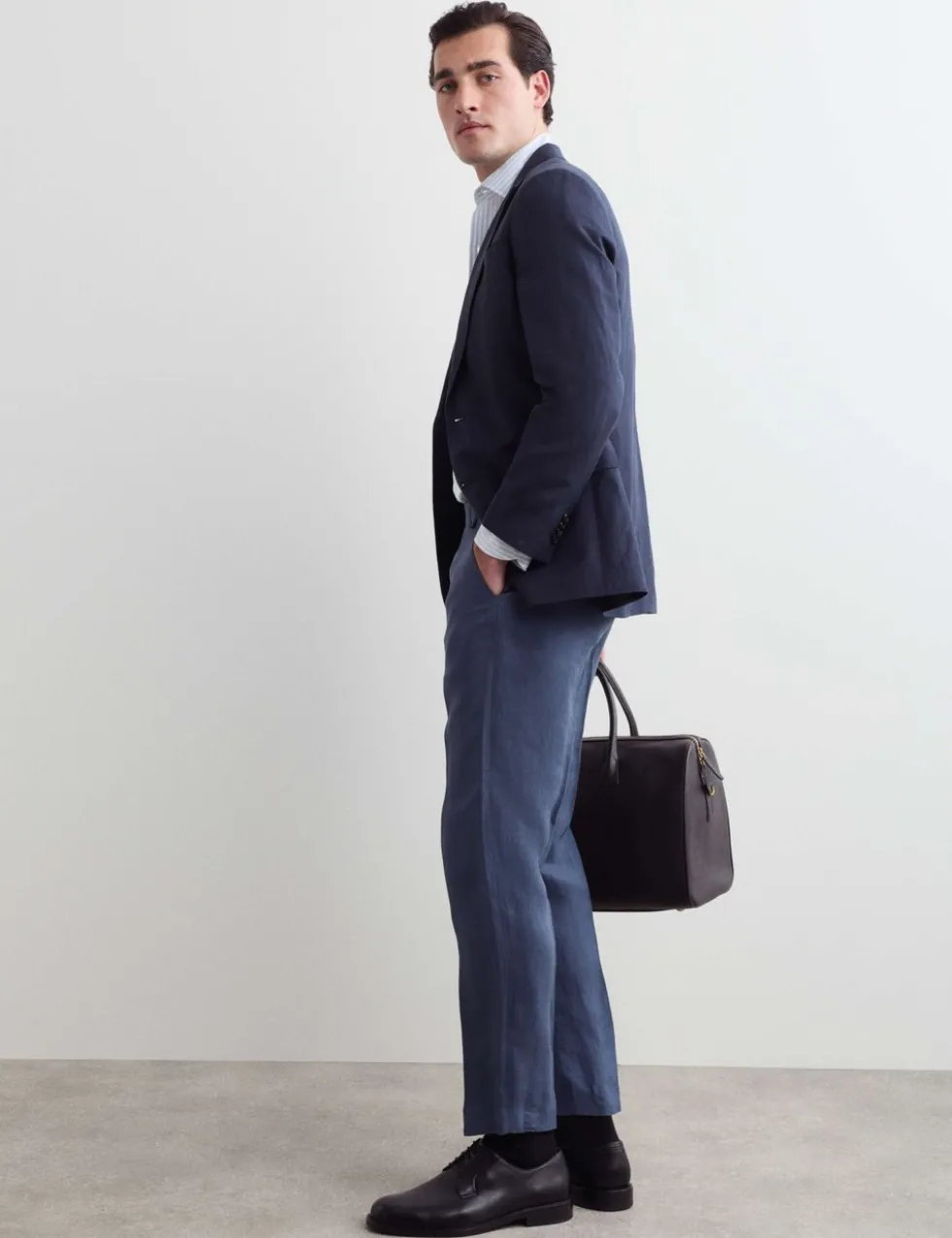 Tailored Fit Pure Linen Trousers