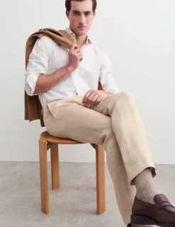 Tailored Fit Pure Linen Trousers