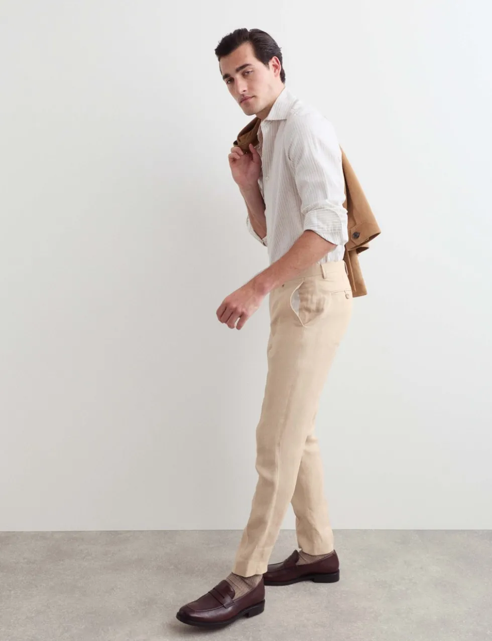 Tailored Fit Pure Linen Trousers
