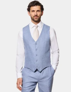 Tailored Fit Pure Linen Waistcoat