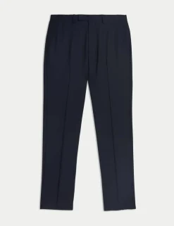 Tailored Fit Pure Wool Check Suit Trousers