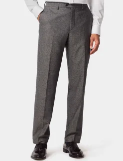 Tailored Fit Pure Wool Herringbone Trousers