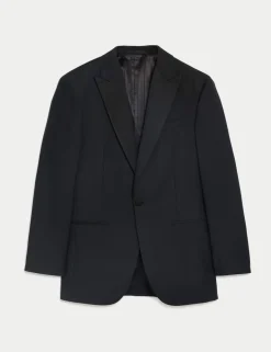 Tailored Fit Pure Wool Tuxedo Jacket