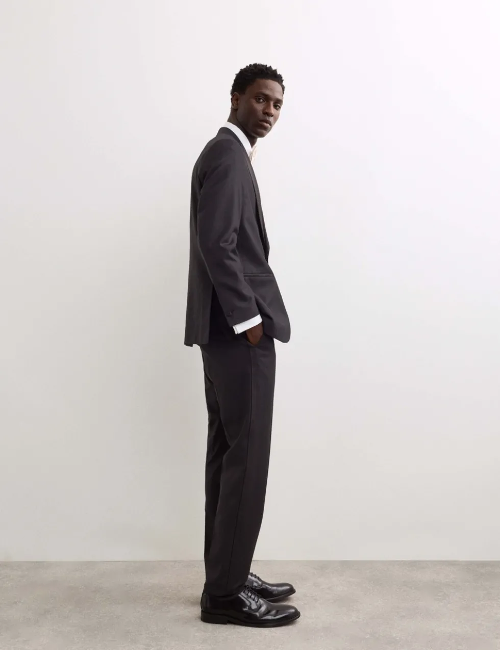 Tailored Fit Pure Wool Tuxedo Jacket