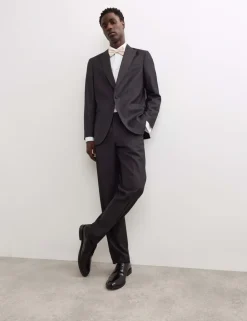 Tailored Fit Pure Wool Tuxedo Jacket