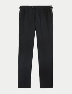 Tailored Fit Pure Wool Tuxedo Trousers