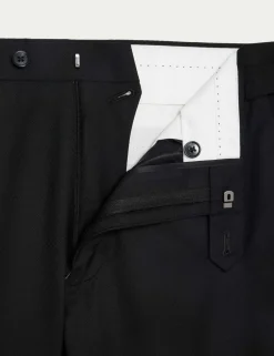 Tailored Fit Pure Wool Tuxedo Trousers