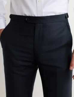 Tailored Fit Pure Wool Twill Suit Trousers