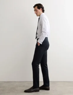 Tailored Fit Pure Wool Twill Suit Trousers