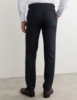 Tailored Fit Pure Wool Twill Suit Trousers