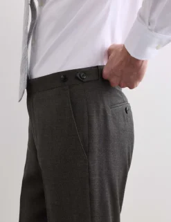 Tailored Fit Pure Wool Twill Suit Trousers