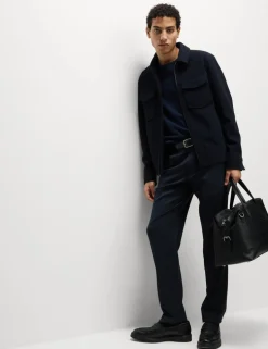 Tailored Fit Stretch Smart Trousers