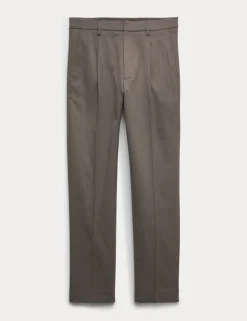 Tailored Fit Stretch Smart Trousers