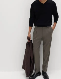 Tailored Fit Stretch Smart Trousers
