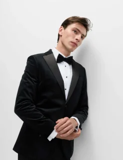 Tailored Fit Velvet Blazer