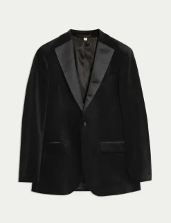 Tailored Fit Velvet Blazer