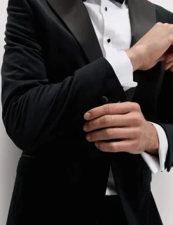 Tailored Fit Velvet Blazer