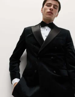 Tailored Fit Velvet Suit Jacket