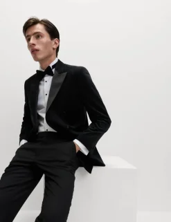 Tailored Fit Velvet Suit Jacket