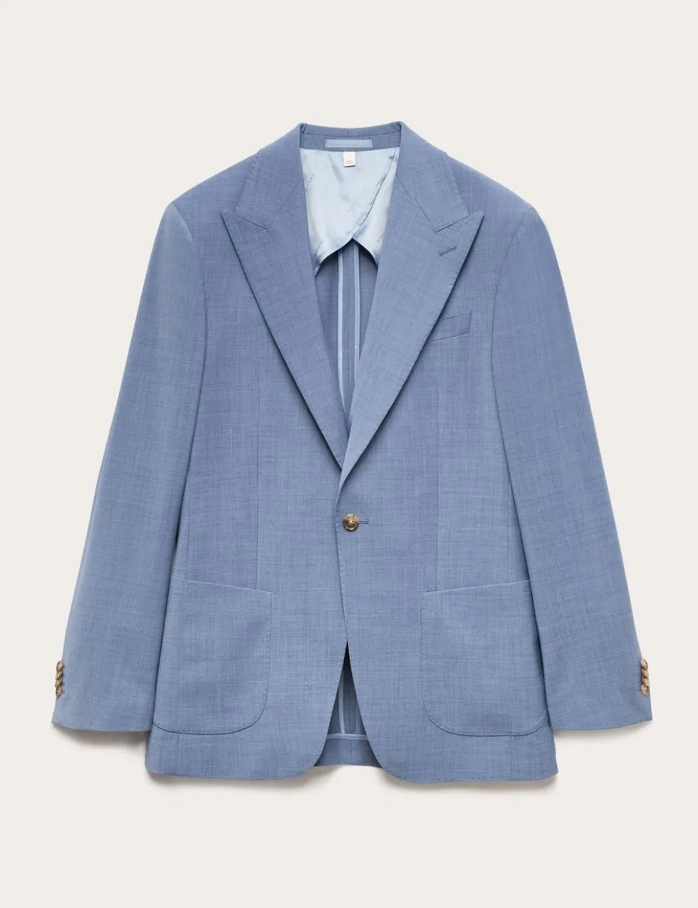 Tailored Fit Wool Blend Hopsack Stretch Suit Jacket