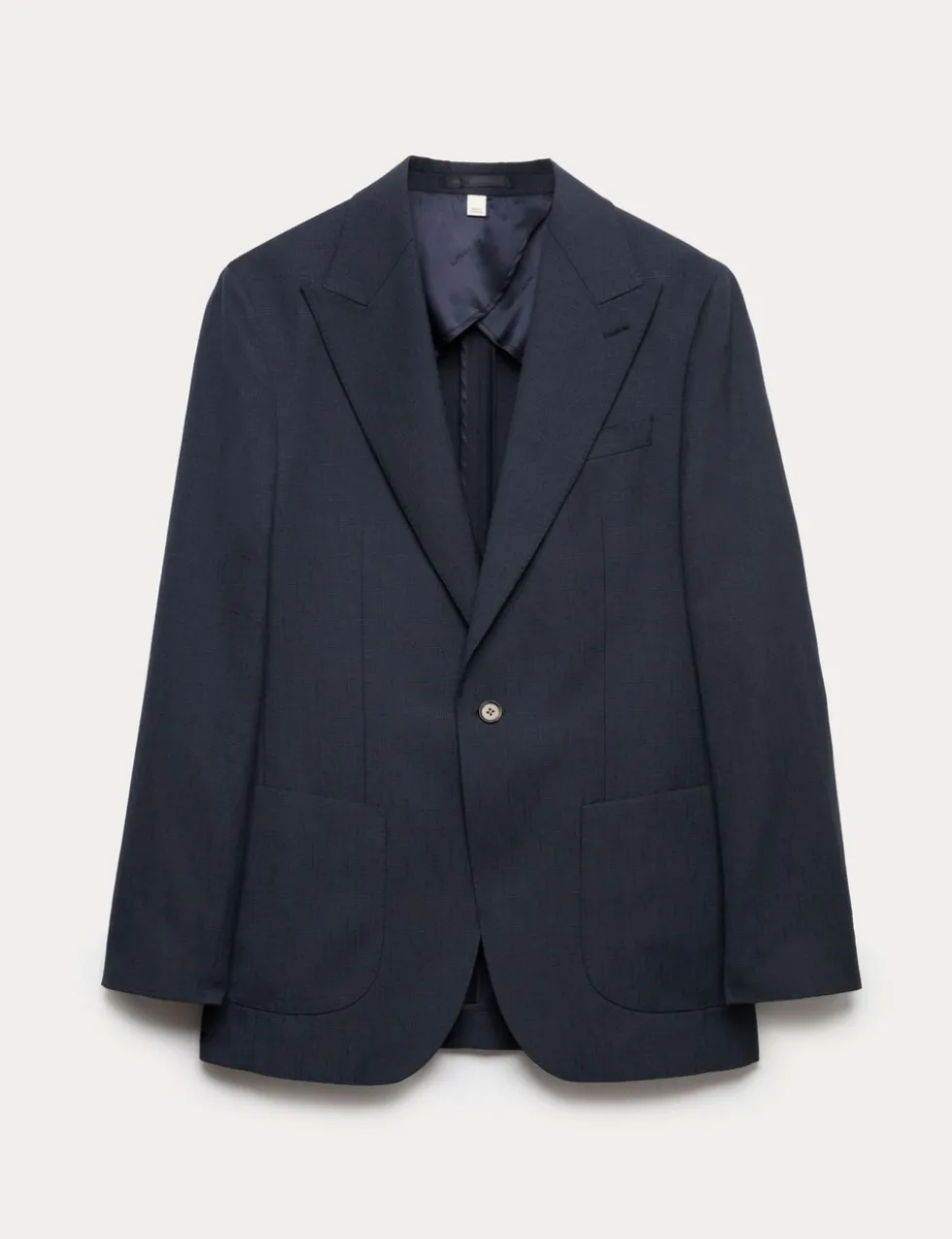 Tailored Fit Wool Blend Textured Suit Jacket