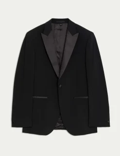 Tailored Fit Wool Blend Tuxedo Jacket