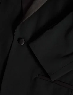 Tailored Fit Wool Blend Tuxedo Jacket