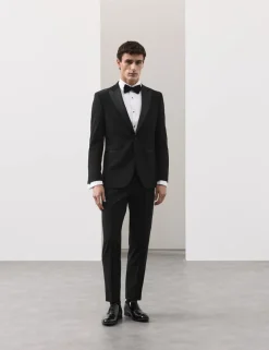 Tailored Fit Wool Blend Tuxedo Jacket