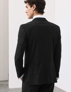 Tailored Fit Wool Blend Tuxedo Jacket