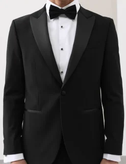 Tailored Fit Wool Blend Tuxedo Jacket