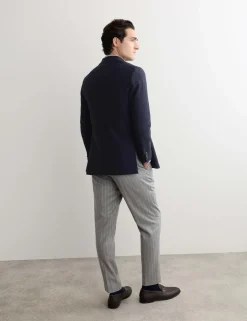 Tailored Fit Wool Herringbone Blazer