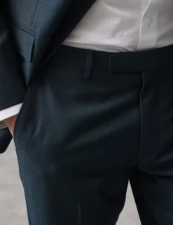 Tailored Fit Wool Rich Suit Trousers with Mohair
