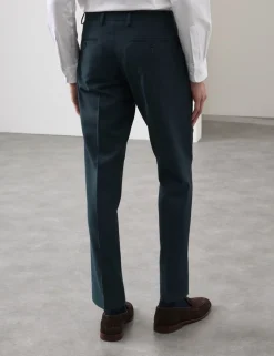 Tailored Fit Wool Rich Suit Trousers with Mohair