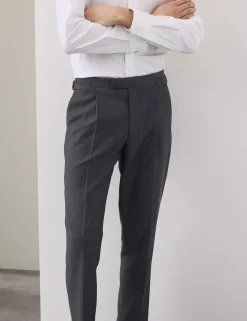 Tailored Fit Wool Rich Suit Trousers with Mohair