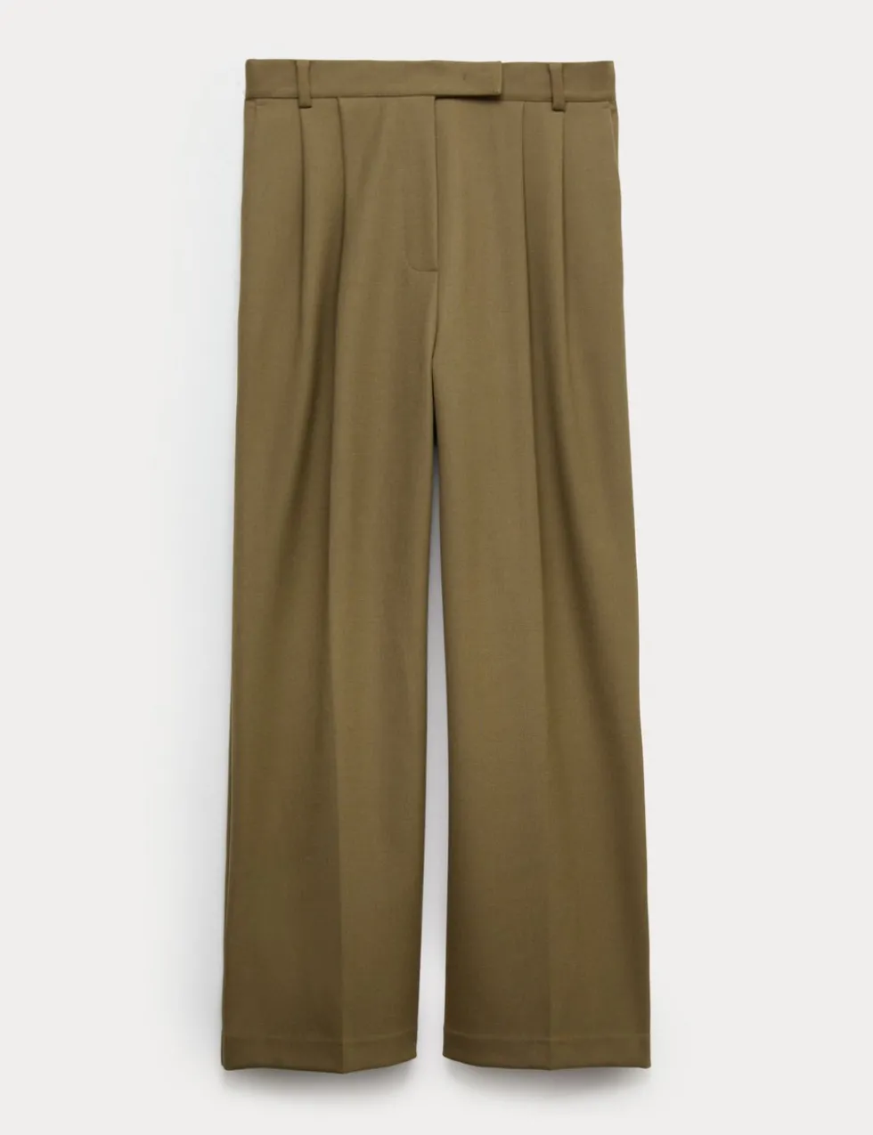 Tailored Wide Leg Trousers with Wool